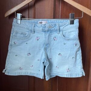 SO girls size 12 denim shorts